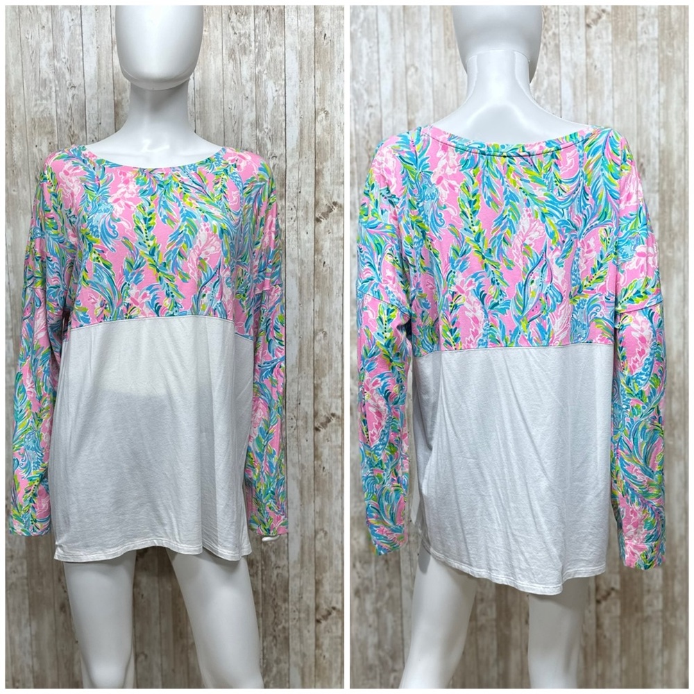Lilly Pulitzer Finn Top in Unicorn of the Sea [2201]